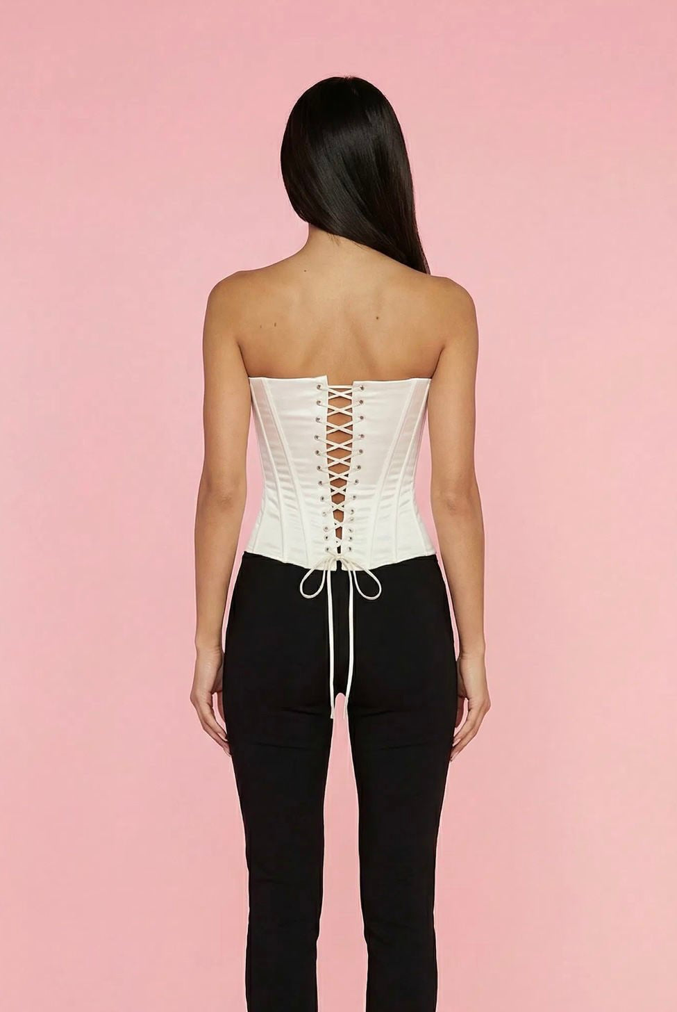 Σατέν Κορσές Τοπ Rosemary σε Off-White - Hearts & Wires Studio