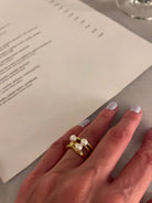 Aphrodite Pearl Ring - Hearts & Wires Studio