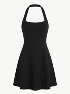 Aria Mini Black Halter Dress - Hearts & Wires Studio