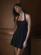 Aria Mini Black Halter Dress - Hearts & Wires Studio
