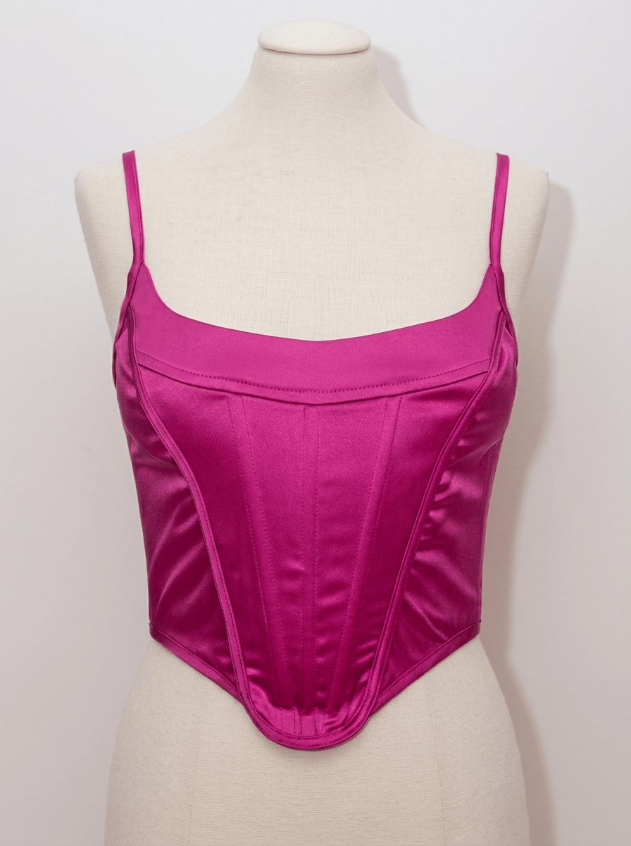 Butterflies and Hurricanes Magenta Corset Top - Hearts & Wires Studio