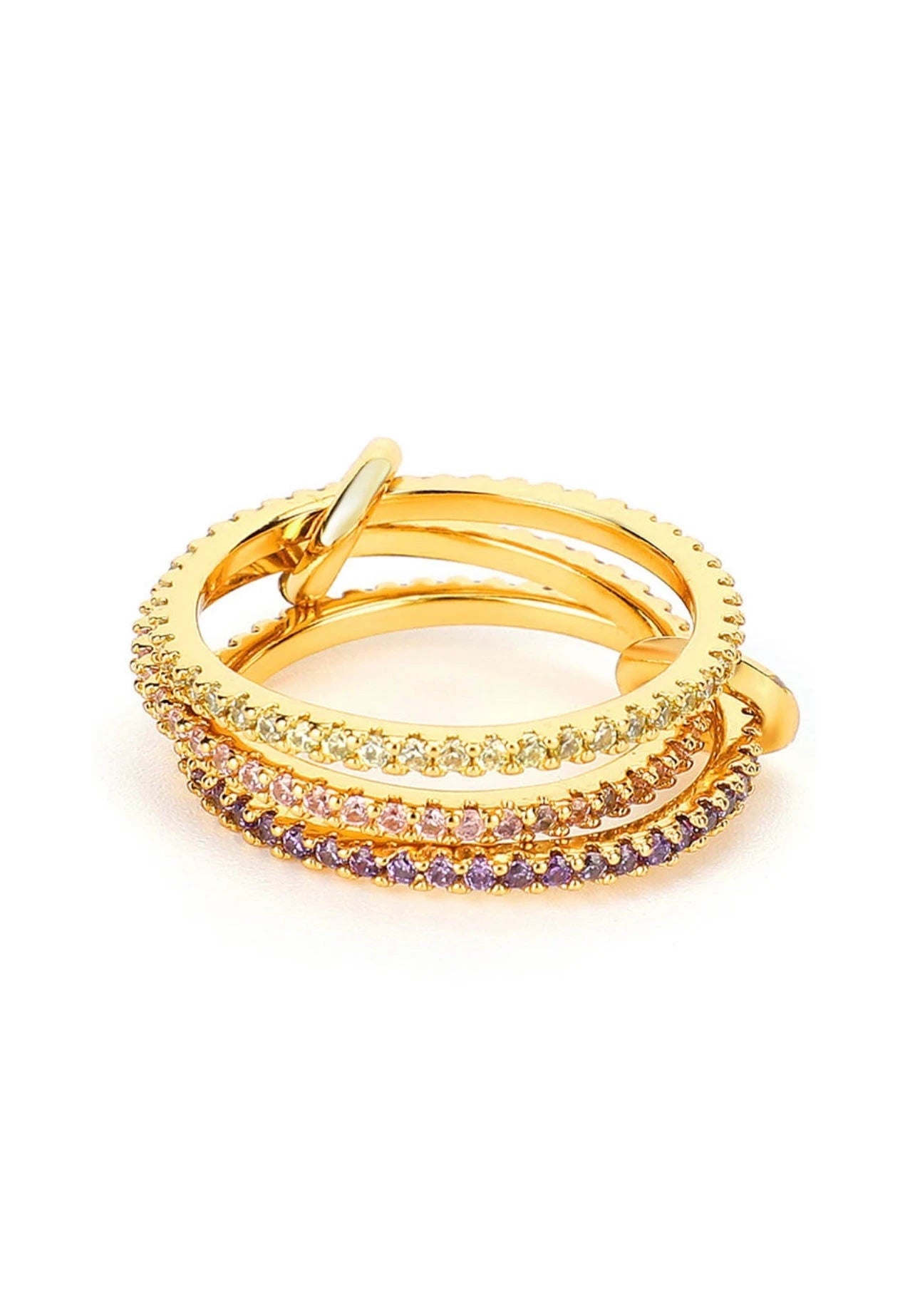 Calista Crystal Ring - Hearts & Wires Studio