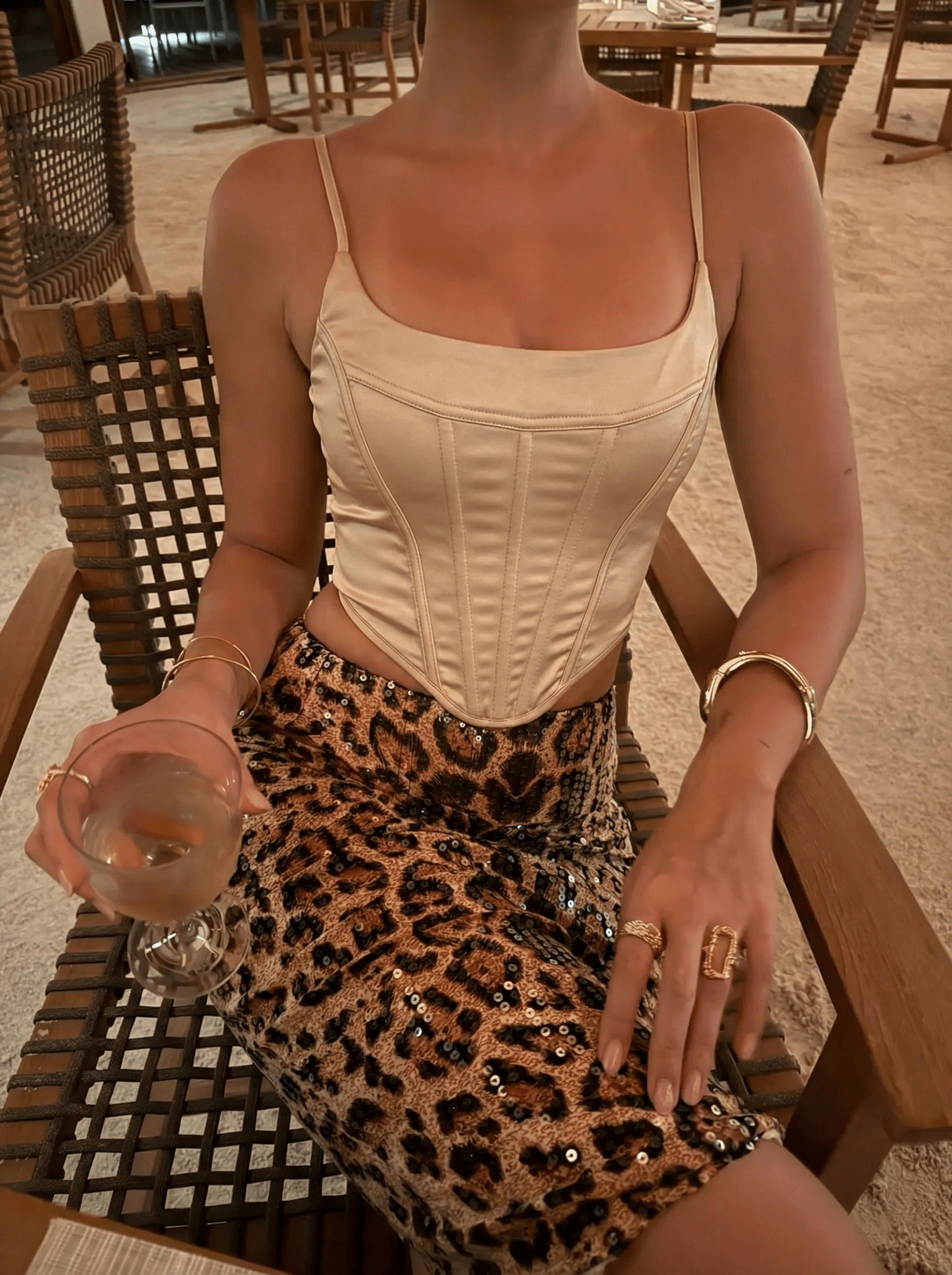 Desert Rose Sand Corset Top - Hearts & Wires Studio
