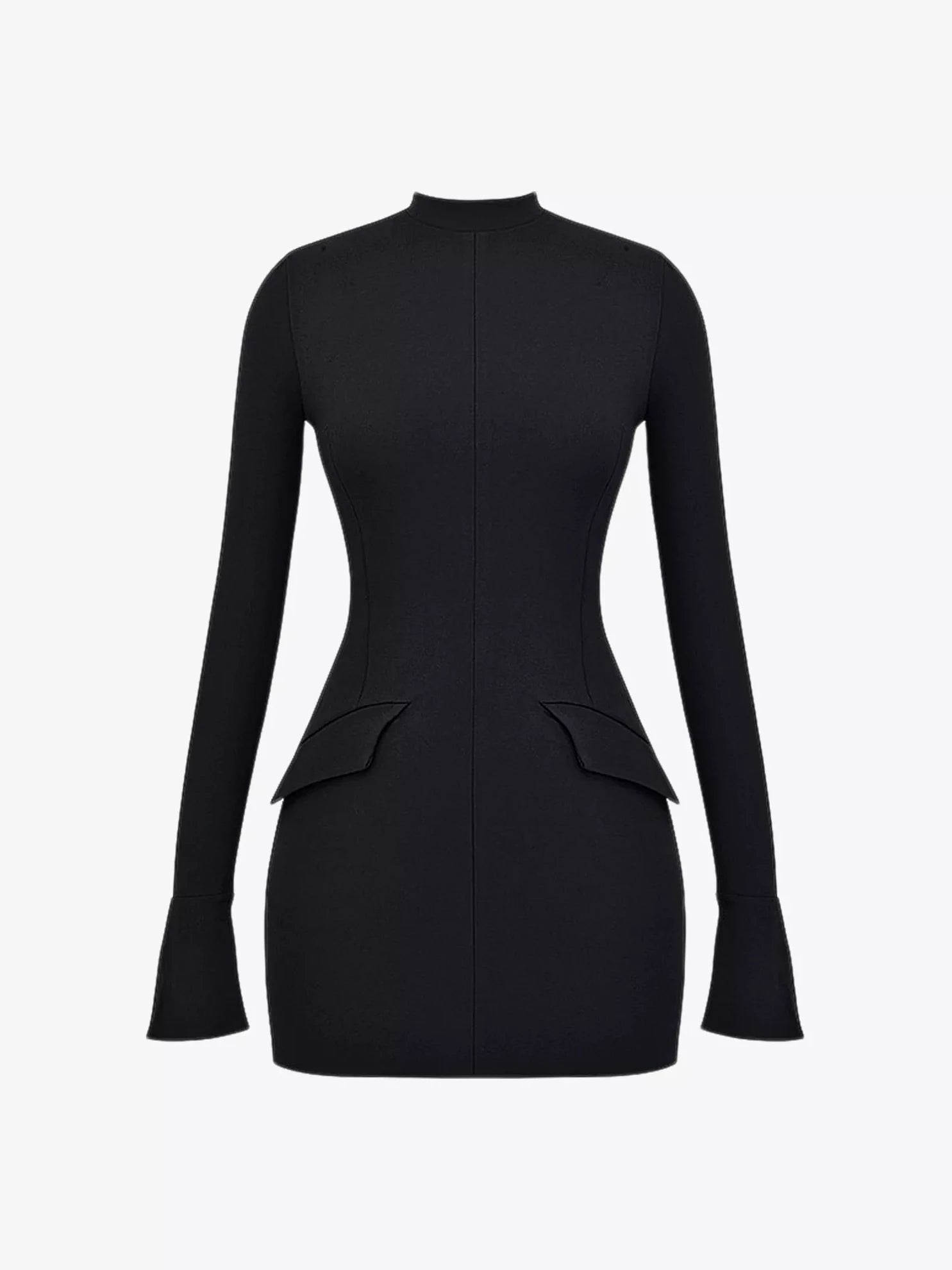 Equinox Long-Sleeved Bodycon Dress – Black - Hearts & Wires Studio