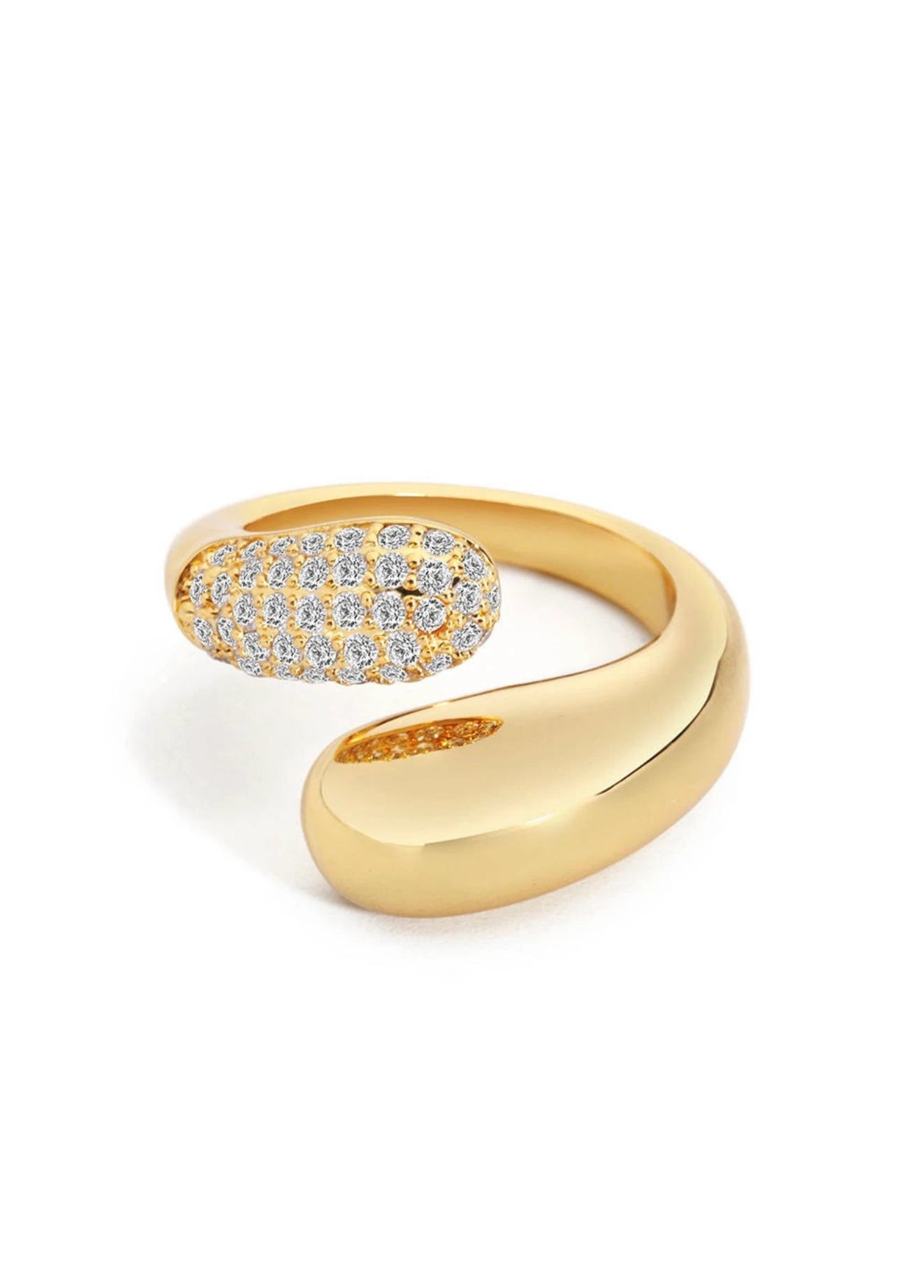 Erato Crystal Ring - Hearts & Wires Studio