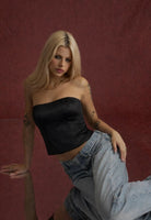 Fill the Void Black Corset Style Top - Hearts & Wires Studio