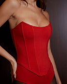 Girl on Fire Red Spandex Corset Top - Hearts & Wires Studio