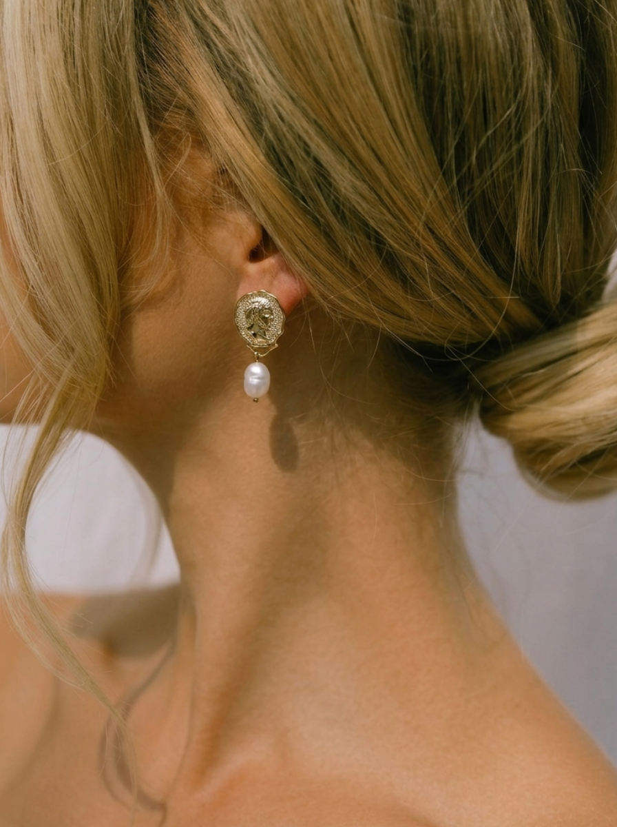 Iris Pearl Earrings - Hearts & Wires Studio