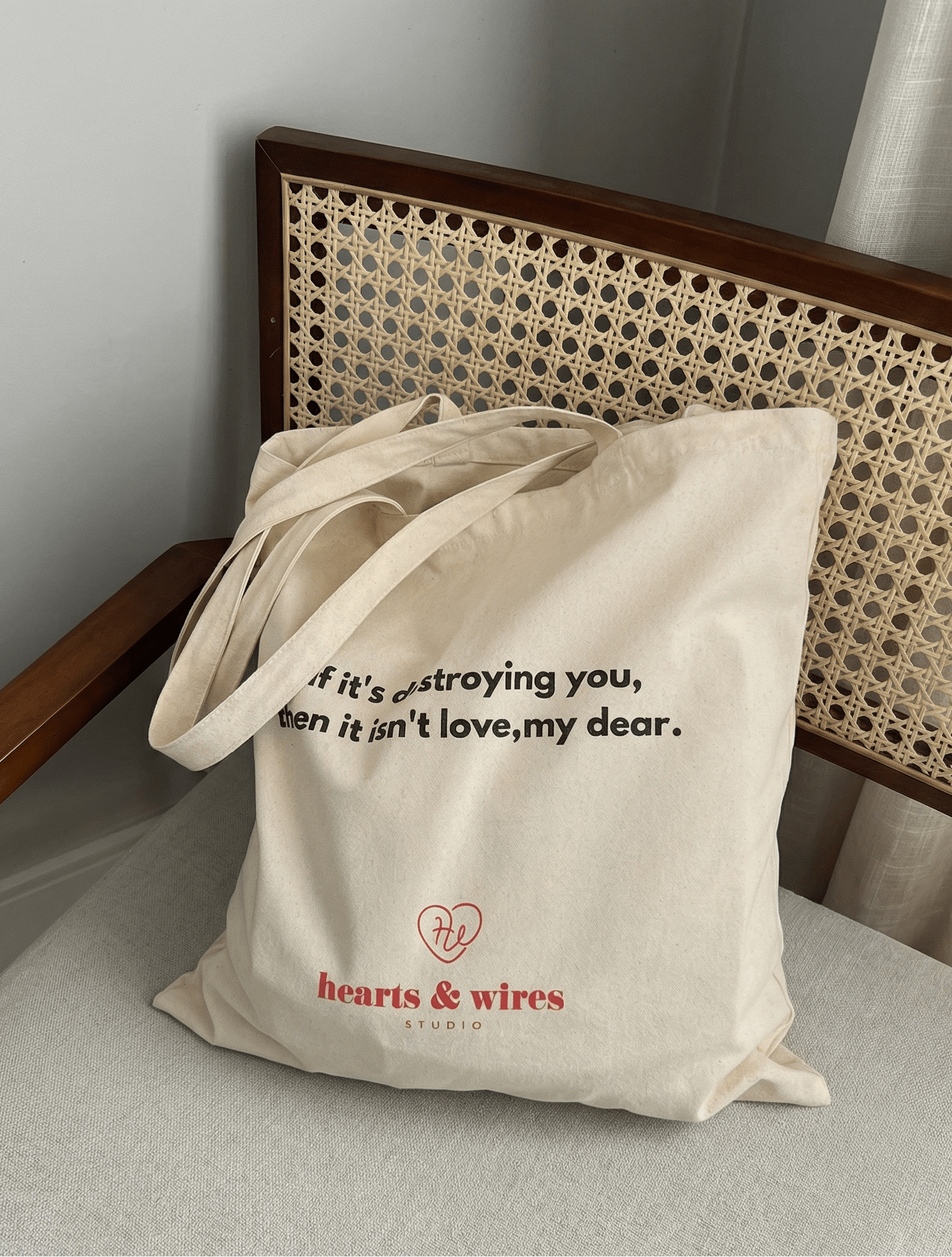 H&W Tote Bag - Hearts & Wires Studio