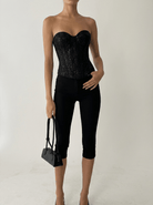 Midnight Muse Sequin Corset Top - Hearts & Wires Studio