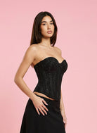 Midnight Muse Sequin Corset Top - Hearts & Wires Studio