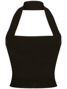 Selene Black Halter Top - Hearts & Wires Studio
