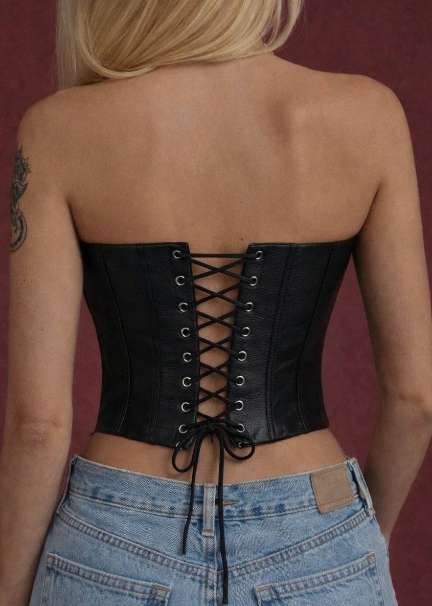Sweet Dreams Croco Vegan Leather Top - Hearts & Wires Studio