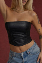Sweet Dreams Croco Vegan Leather Top - Hearts & Wires Studio