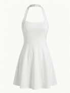 Valeria Mini White Halter Dress - Hearts & Wires Studio