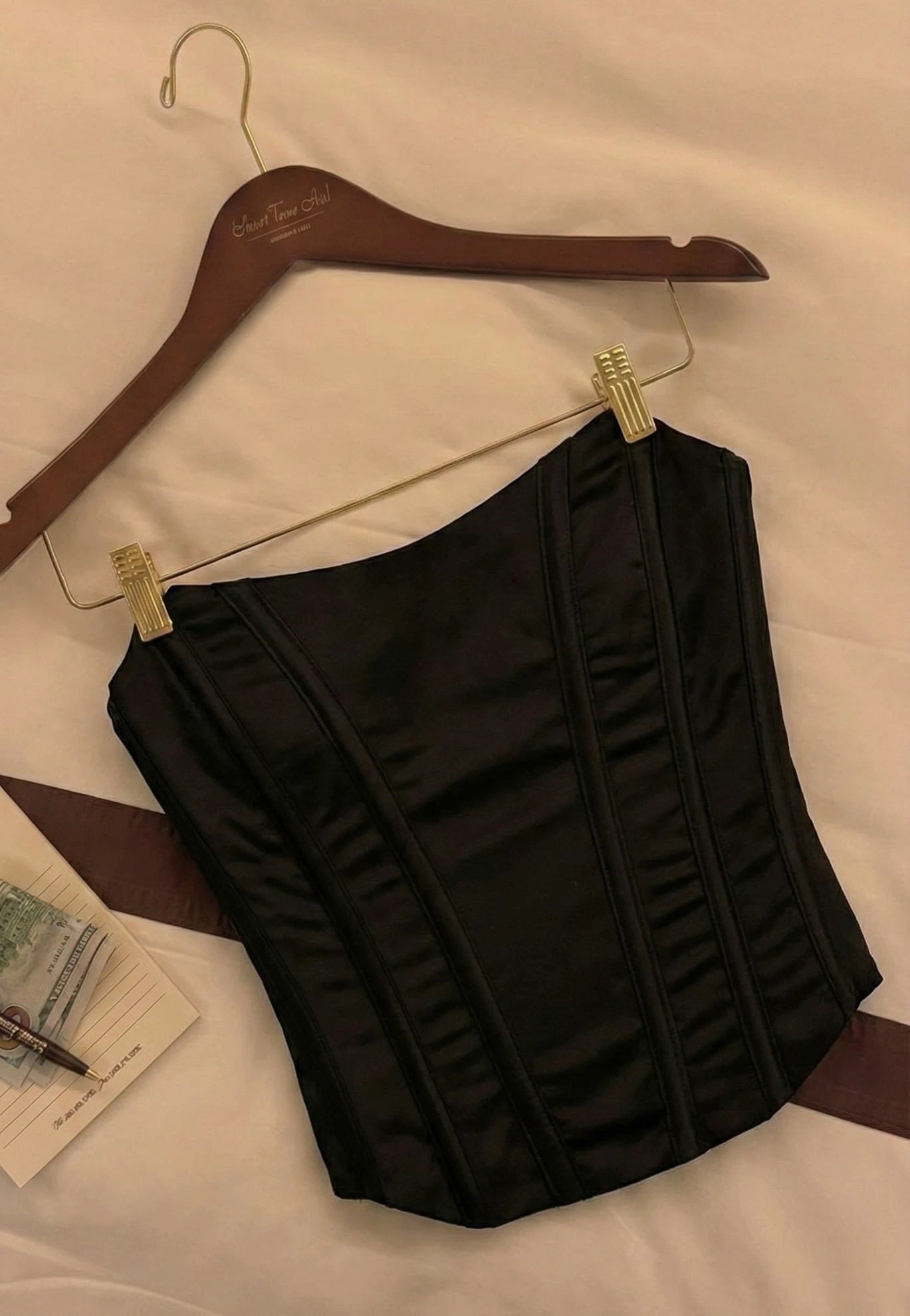 Wildest Moments Black Satin Corset Top - Hearts & Wires Studio